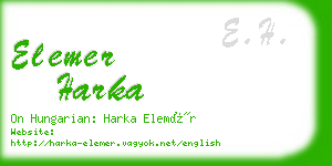 elemer harka business card